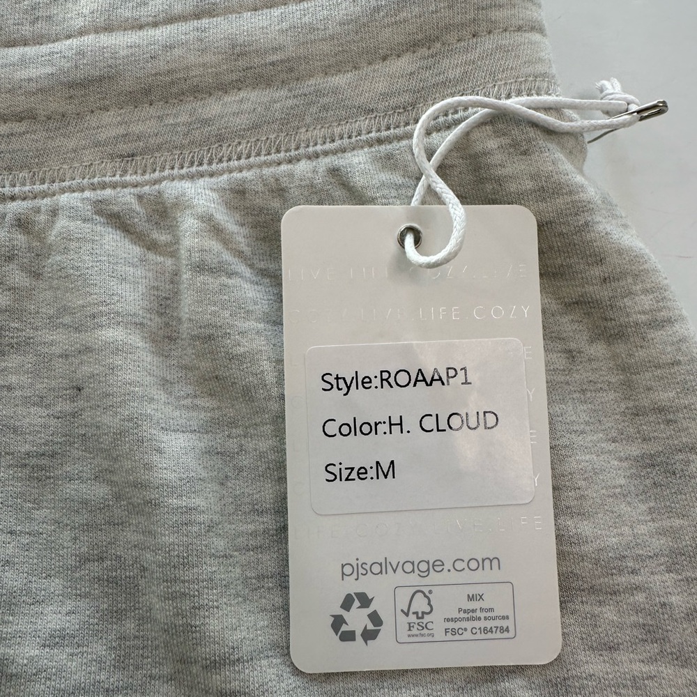 PJ Savage Banded Lounge Jogger Pants Smile Emoji Gray NWT Women’s Size Medium - Picture 7 of 11